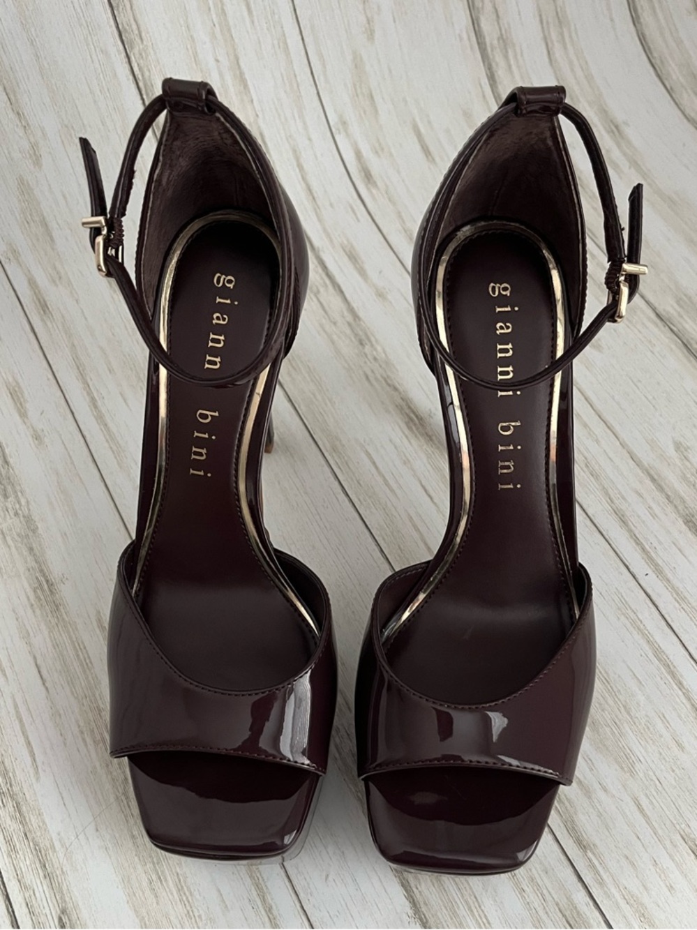 Gianni Bini Natali Patent Platform Ankle-Strap Sandal - Picture 2 of 9